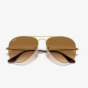 Ray-Ban aviator gradient sunglasses (polished gold frame with brown lenses)